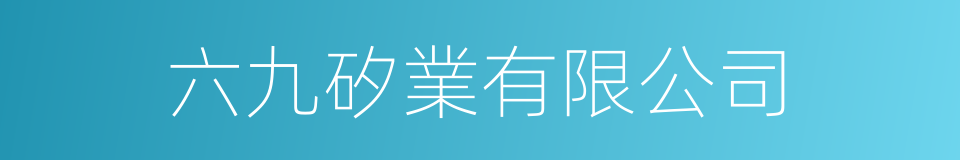 六九矽業有限公司的同義詞