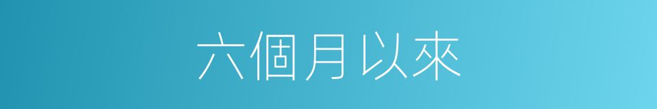 六個月以來的同義詞