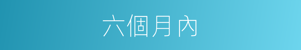 六個月內的同義詞