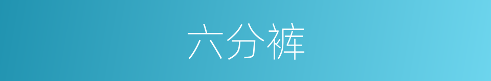 六分裤的同义词