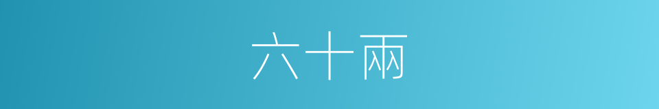 六十兩的同義詞