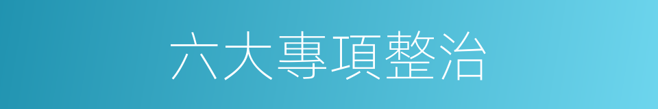 六大專項整治的同義詞