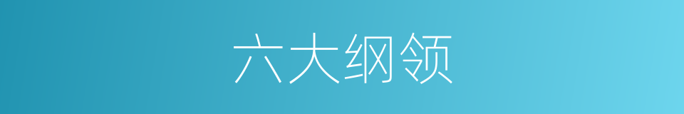 六大纲领的同义词