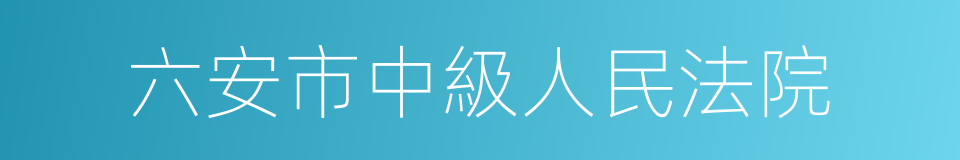 六安市中級人民法院的同義詞