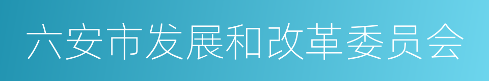 六安市发展和改革委员会的同义词