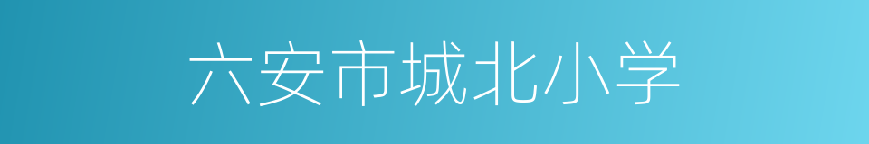 六安市城北小学的同义词