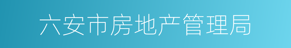 六安市房地产管理局的同义词