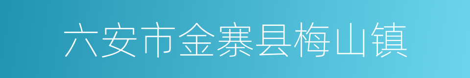 六安市金寨县梅山镇的同义词