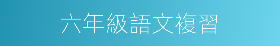 六年級語文複習的同義詞