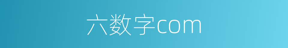 六数字com的同义词