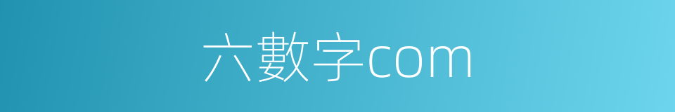 六數字com的同義詞