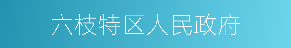 六枝特区人民政府的同义词