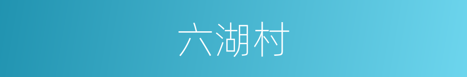 六湖村的同义词