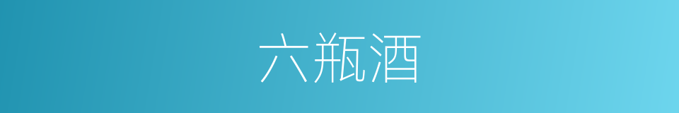 六瓶酒的同义词