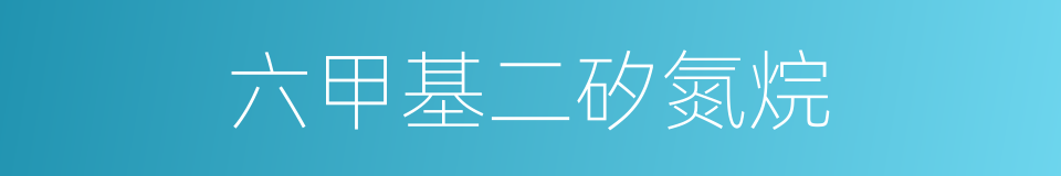 六甲基二矽氮烷的意思