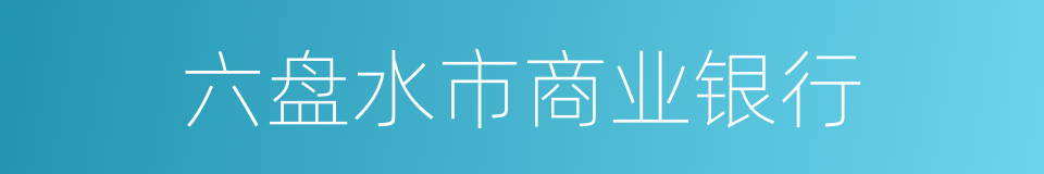 六盘水市商业银行的同义词
