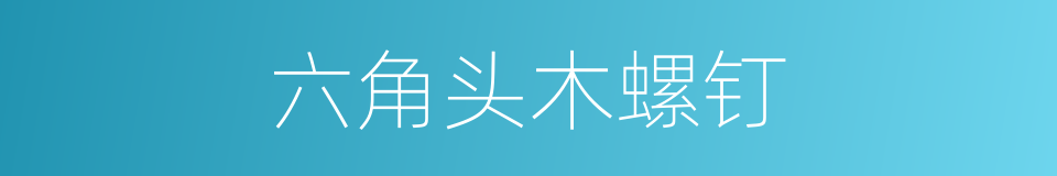 六角头木螺钉的同义词