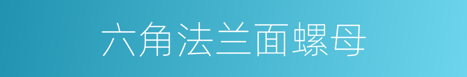 六角法兰面螺母的同义词
