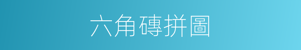 六角磚拼圖的同義詞