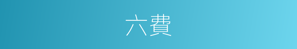 六費的同義詞