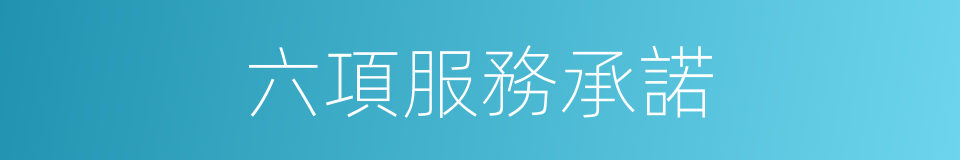六項服務承諾的同義詞