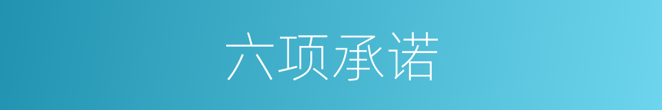 六项承诺的同义词