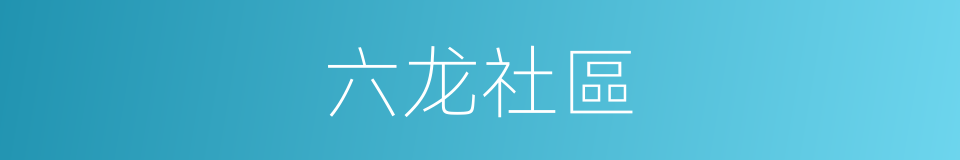 六龙社區的同義詞
