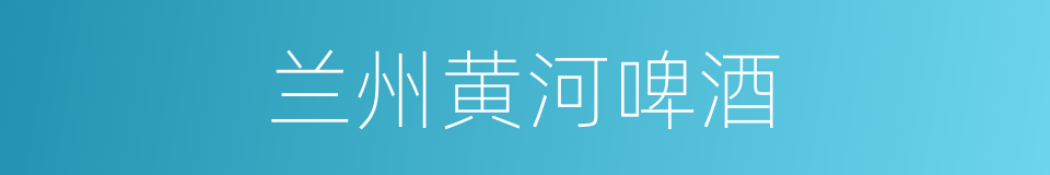 兰州黄河啤酒的同义词