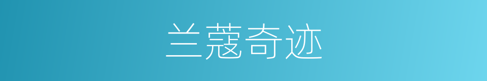 兰蔻奇迹的同义词