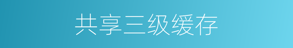 共享三级缓存的同义词