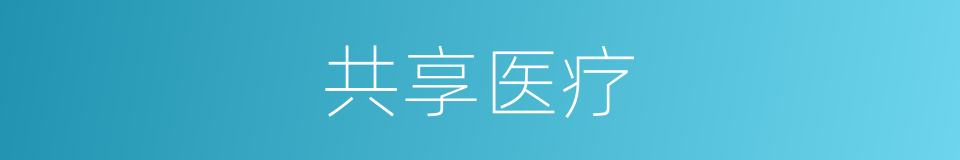 共享医疗的同义词