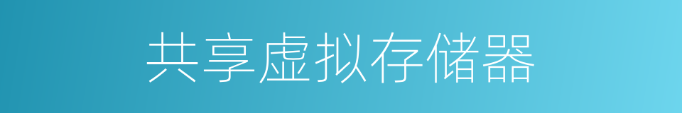 共享虚拟存储器的同义词