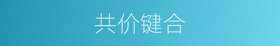 共价键合的同义词