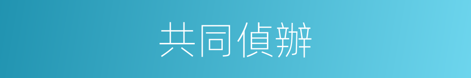 共同偵辦的同義詞