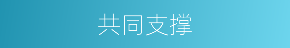 共同支撑的同义词
