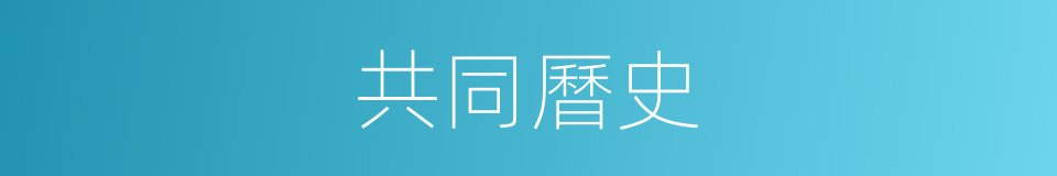 共同曆史的同義詞