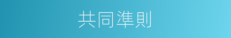 共同準則的同義詞