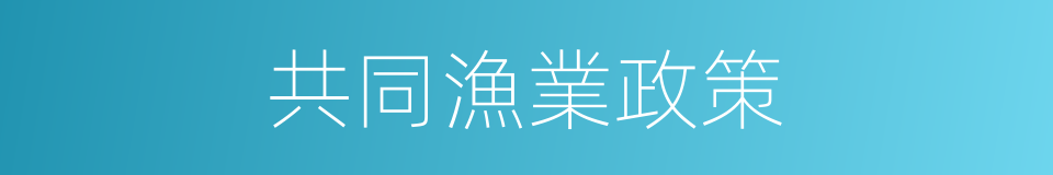 共同漁業政策的同義詞