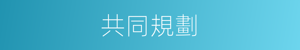 共同規劃的同義詞