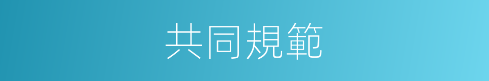 共同規範的同義詞