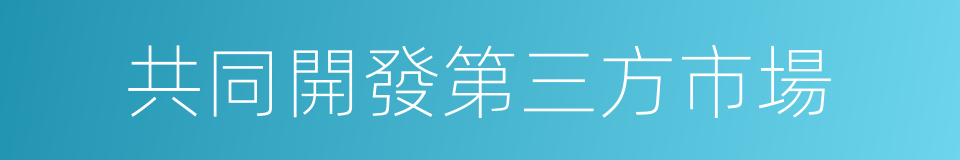 共同開發第三方市場的同義詞