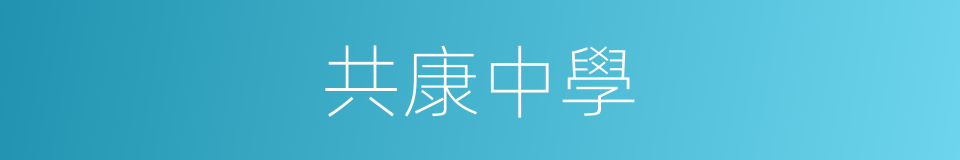 共康中學的同義詞