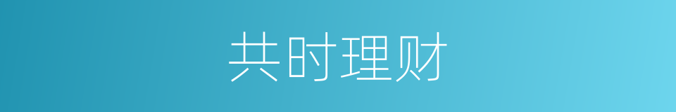 共时理财的同义词