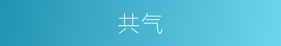 共气的意思