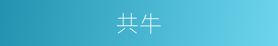 共牛的同义词