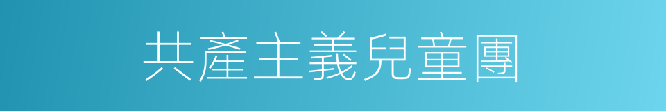 共產主義兒童團的意思