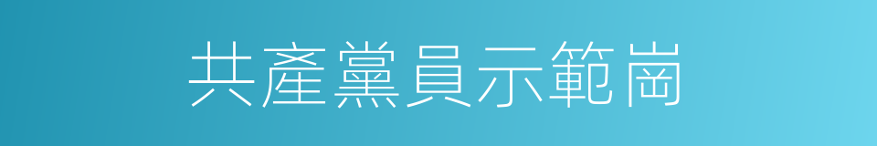 共產黨員示範崗的同義詞