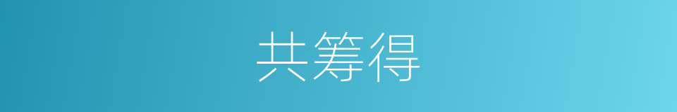 共筹得的同义词