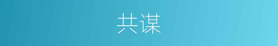 共谋的意思