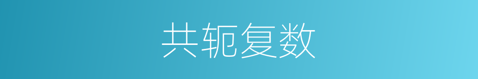 共轭复数的意思